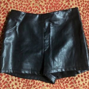 Leather shorts